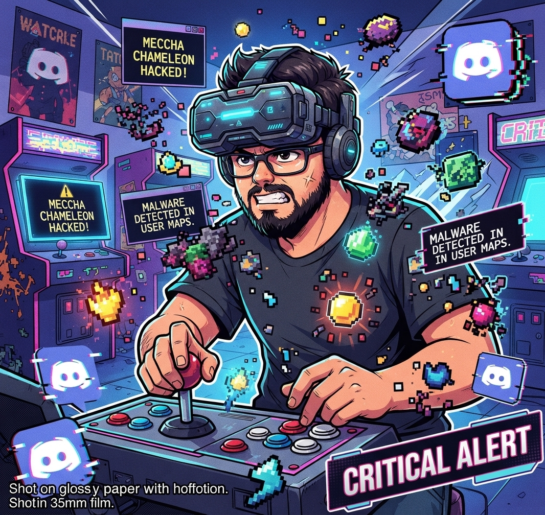ALERTA VERMELHO! MECCHA CHAMELEON VIRA PESADELO: VIRUS NO PC E DISCORD INVADIDO! 😱👾💣